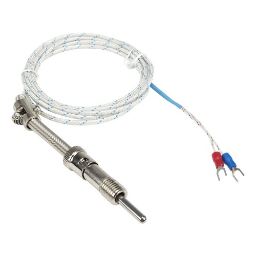 FTARS01 E type bayonet M12 compression spring 32mm sleeve length 2m fibreglass braided cabel thermocouple temperature sensor