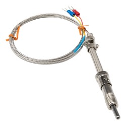 FTARS01 J type bayonet M12 compression spring 32mm sleeve length 1m metal screening cabel thermocouple temperature sensor