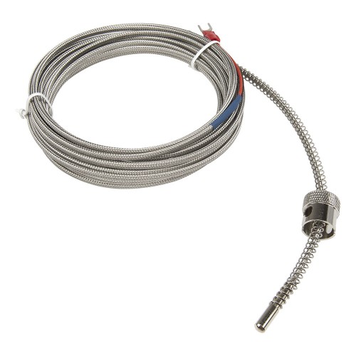 FTARS02 K type 12mm inner diameter adjustable bayonet cap 5m high density metal screening cable thermocouple temperature sensor