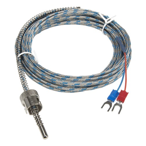 FTARS02 K type 12mm inner diameter adjustable bayonet cap 5m high density strand wire metal screening cable thermocouple temperature sensor