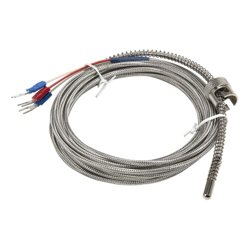 FTARS02 PT100 type 12mm inner diameter adjustable bayonet cap 3m high density metal screening cable RTD temperature sensor