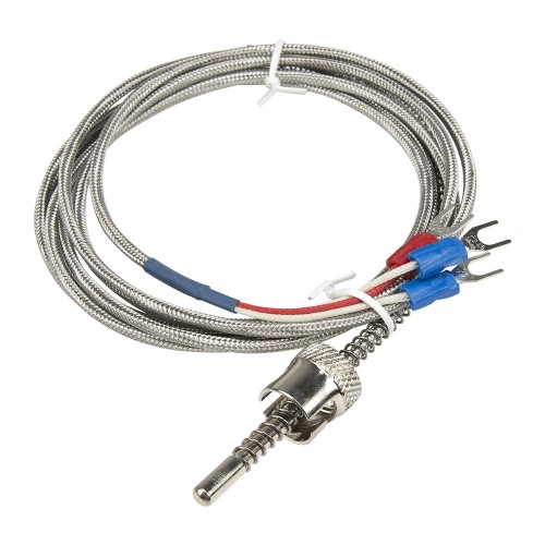 FTARS02 PT100 type 11.5mm inner diameter adjustable bayonet cap 2m high density metal screening cable RTD temperature sensor