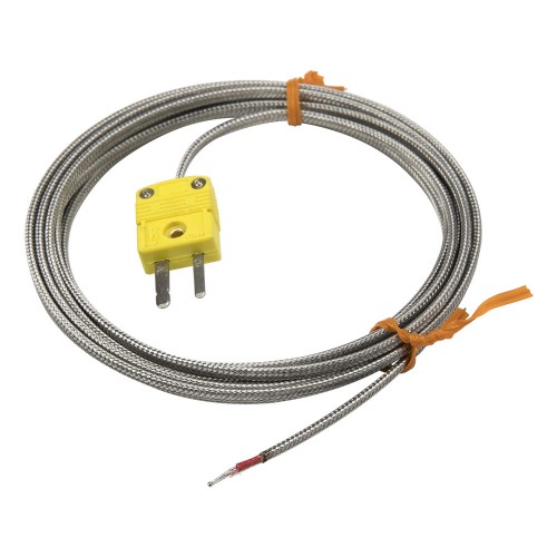 FTARW03 K type 3m high temperature resistance metal screening cable wire head plug connection thermocouple temperature sensor