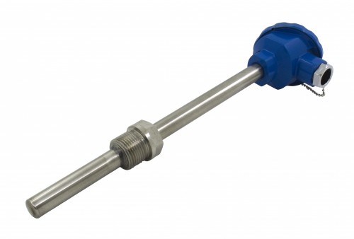 WRN-230 K type 201 stainless steel M27x2 screw thread 250mm total 100mm insert probe length box connection thermocouple temperature sensor