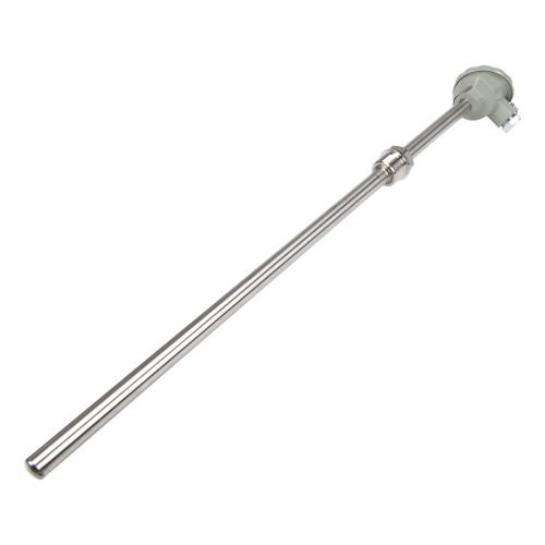 WRN-230 K type 201 stainless steel M27x2 screw thread 550mm total 400mm insert probe length box connection thermocouple temperature sensor