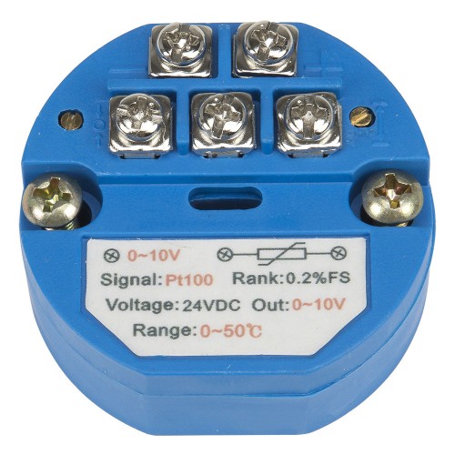 FTT01-V10 PT100 input 0-10V output 0-50℃ temperature transmitter