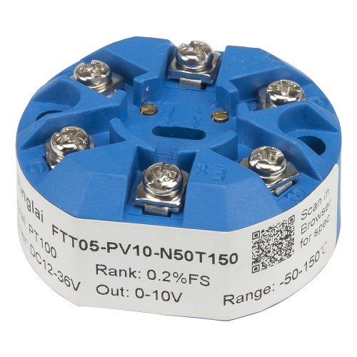 FTT05 PT100 input 0-10V output -50-150℃ temperature transmitter module