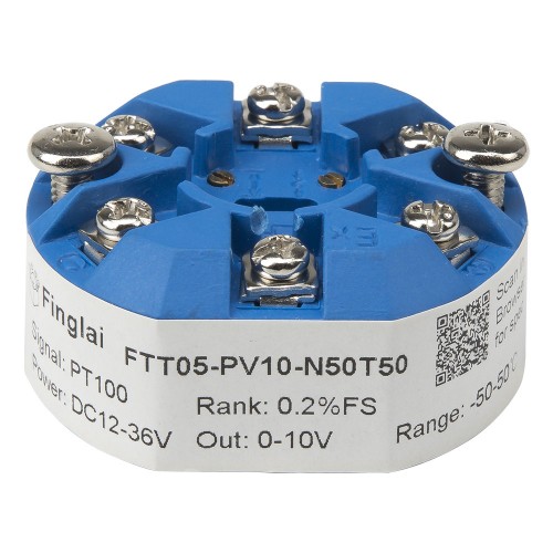FTT05 PT100 input 0-10V output -50-50℃ temperature transmitter module