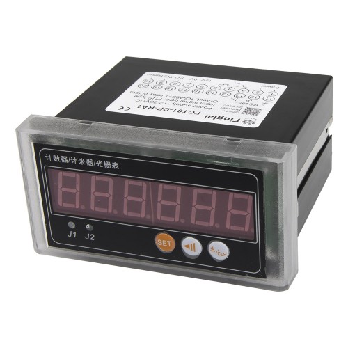 FCT01 DC 12-36V contact level pluse PNP sensor input RS485 1 relay output digital counter meter counter raster meter