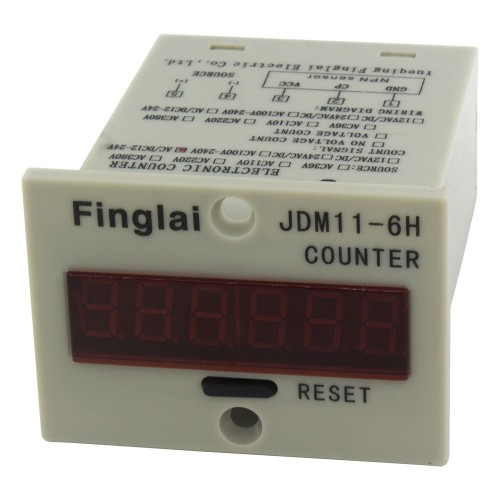JDM11-6H AC 100-240V 4 pin 6-36VDC NPN sensor input digital electronic production counter