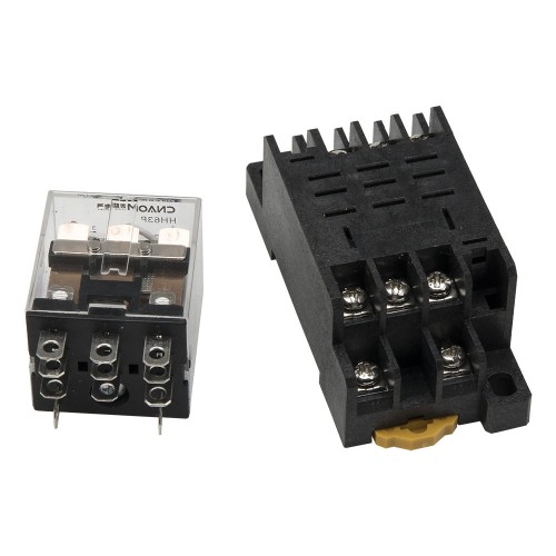 LY3NJ DC 24V LED indicator electromagnetic relay with socket base LY3 series 24VDC HH63P