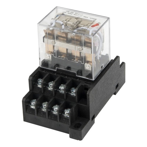 LY4NJ AC 220V LED indicator electromagnetic relay with socket base LY4 series 220VAC HH64P