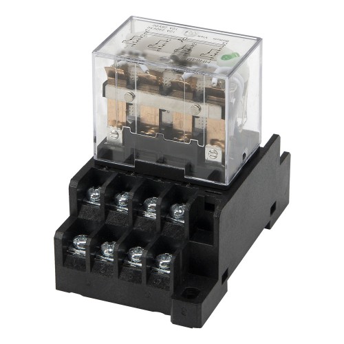 LY4NJ DC 24V LED indicator electromagnetic relay with socket base LY4 series 24VDC HH64P