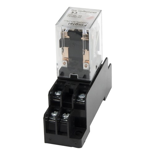 HH52PL AC 220V LED indicator electromagnetic relay with socket base HH52P MY2 series 220VAC HH52P-L MY2NJ