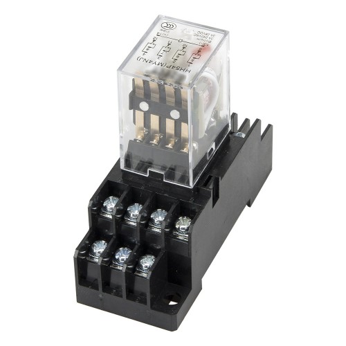 HH54PL AC 110V LED indicator electromagnetic relay with socket base HH54P MY4 series 110VAC HH54P-L MY4NJ