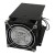 FHSH01F-110 black 110*100*80mm three phase solid state relay SSR aluminum heat sink SSR radiator with 220VAC oil-retaining bearing fan and protective cover