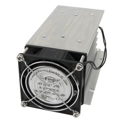 FHSH01F-150 white 150*100*80mm three phase solid state relay SSR aluminum heat sink SSR radiator with 220VAC oil-retaining bearing fan and protective cover