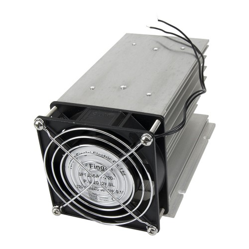 FHSI02F-150 150*100*95mm three phase solid state relay heat sink SSR radiator with 220VAC oil-retaining bearing fan and protective cover