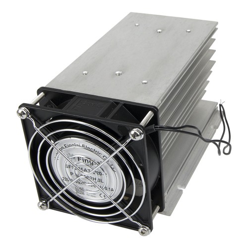 FHSI02F-150 150*100*95mm three phase solid state relay heat sink SSR radiator with 220VAC ball bearing fan and protective cover