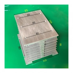 FHSI05-150W white 150*115*95 mm industrial grade SSR solid state relay aluminum heat sink radiator (Can install 3pcs industrial SSR)