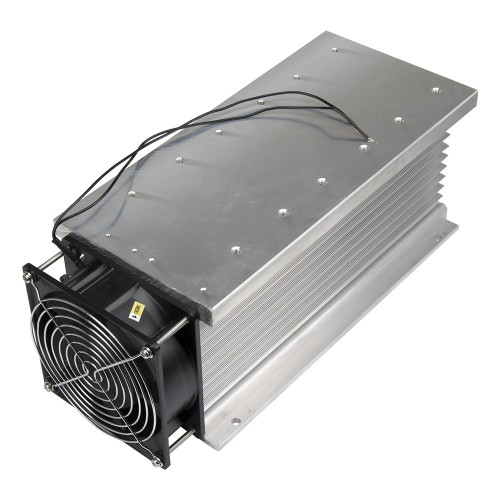 FHSY02 white 300x141x135mm MTC IGBT heat sink radiator with 220VAC ball bearing fan and protective cover