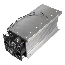 FHSY02 white 300x141x135mm MTC IGBT heat sink radiator with 220VAC oil-retaining bearing fan and protective cover