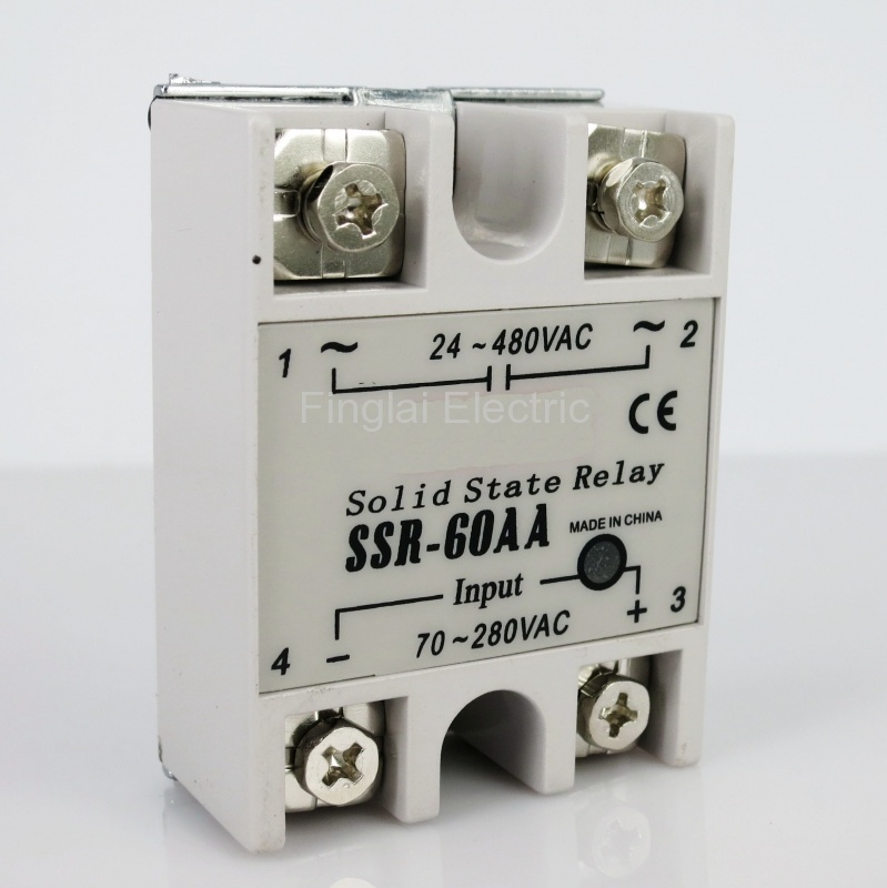 1pcs Solid State Relay SSR-60AA 60A 80-280VAC/24-480VAC SSR-60 AA 