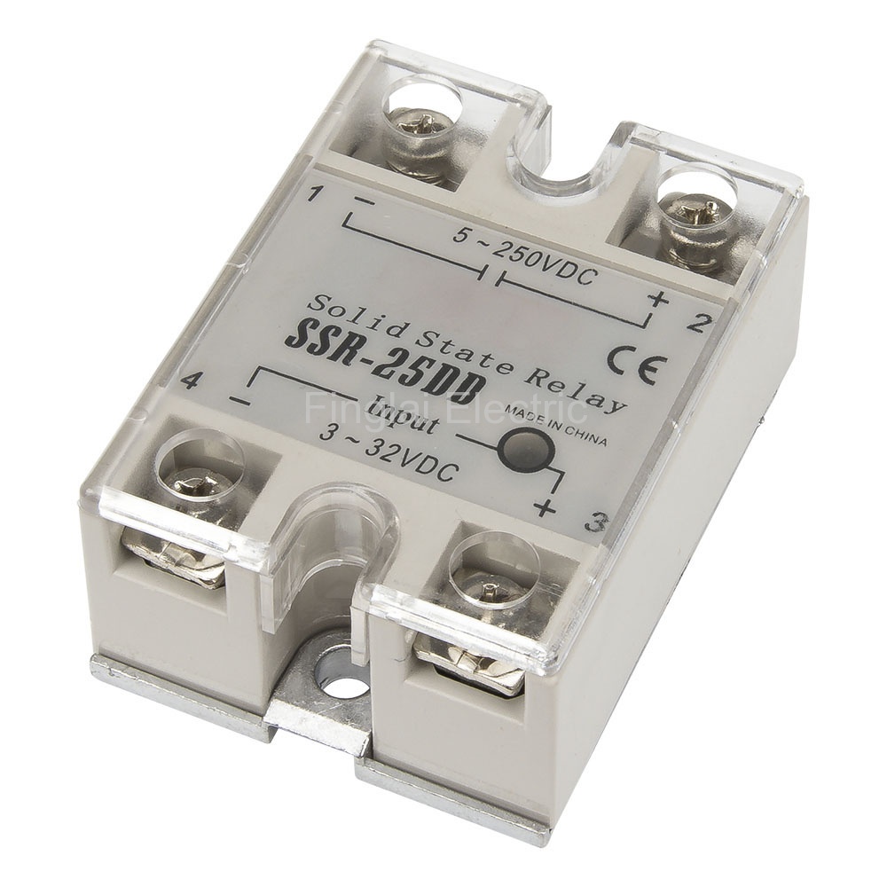 Solid state relay SSR-25DD 25A AC control DC relais 3-32VDC to 5-60VDC SSR 25AA; 