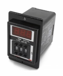ASY-3D AC 220V 999s on delay DPDT black case time digital relay