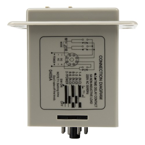 ASY-3D AC 220V 99.9s on delay DPDT white case digital time relay