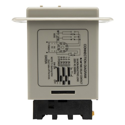 ASY-3D AC 220V 99.9s on delay DPDT white case digital time relay with socket base