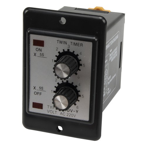 ATDV-Y AC 220V 30s on 30s off range repeat cycle SPDT time relay twin timer with socket