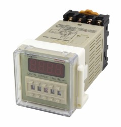 DH48S-2ZH AC 220V on delay SPDT and instantaneous SPDT time relay with socket base