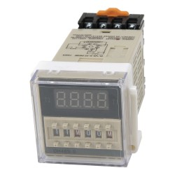 DH48S-S-2Z AC 220V repeat cycle DPDT time relay with socket base