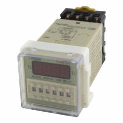 DH48S-S AC 220V repeat cycle SPDT time relay with socket base