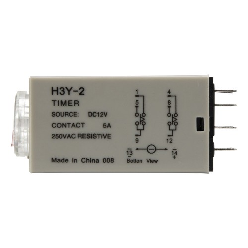 H3Y-2 DC 12V 60s on delay DPDT time relay timer