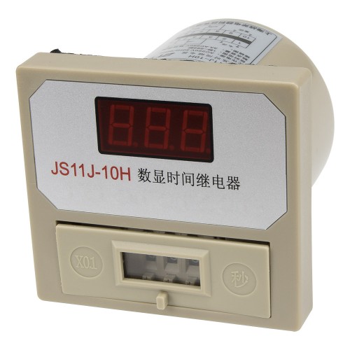 JS11J-10H AC 220V 999s on delay DPDT and instantaneous SPDT screw terminals time relay