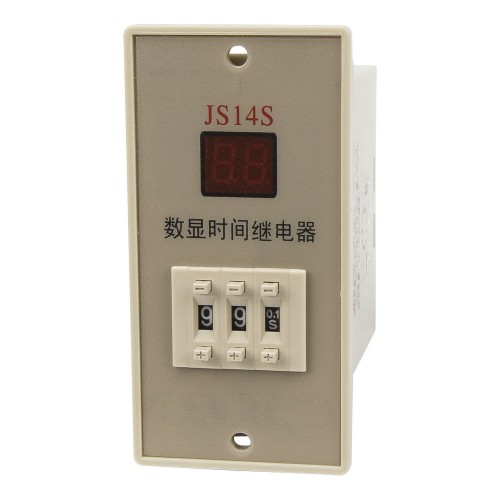 JS14S-3 AC/DC 12V 0.1-99h multiple time unit on delay DPDT time relay