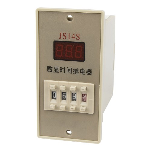 JS14S-3 AC/DC 100-240V 0.01-999h multiple time unit on delay DPDT time relay