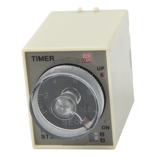 ST3PA-D AC 220V 10s/100s/10min/60min on delay time DPDT time relay