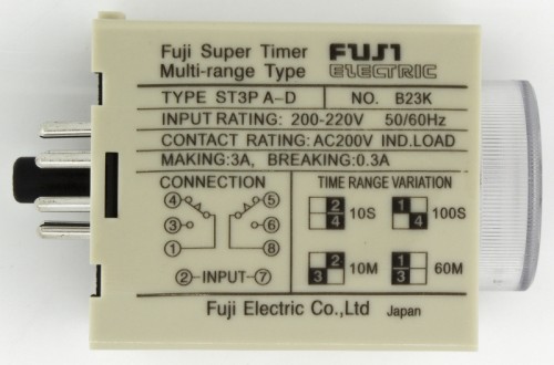 ST3PA-D AC/DC 24V 10s/100s/10min/60min on delay time DPDT time relay