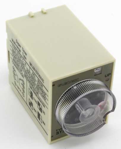 ST3PC-A AC 220V 0.5s/5s/30s/3min on delay time SPDT and instantaneous SPDT time relay