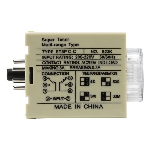 ST3PC-C-12V time relay with 12VAC/DC supply voltage