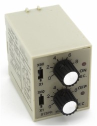 ST3PR AC 220V/110V 10s/10min time range repeat cycle SPDT time relay twin timer