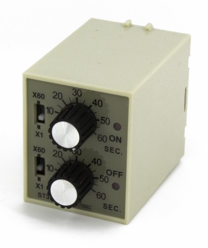 ST3PR AC 220V/110V 60s/60min time range repeat cycle SPDT time relay twin timer