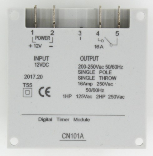 CN101A-12V time switch with 12VAC/DC supply voltage