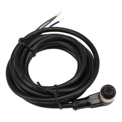 FSC12-FB-3 M12 3 pins bend female head 2m black PVC cable sensor connector