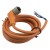 FSC12-FB-4 M12 4 pins bend female head 2m orange PVC cable sensor connector