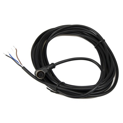 FSC12-FB-4 M12 4 pins bend female head 5m black PVC cable sensor connector