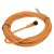 FSC12-FB-4 M12 4 pins bend female head 5m orange PVC cable sensor connector